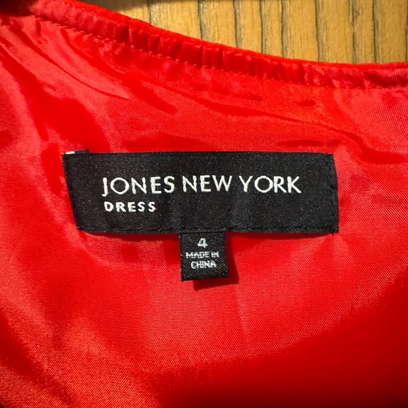Jones New York Womens Red Sleeveless Dress Light Size 4 - Picture 4 of 4